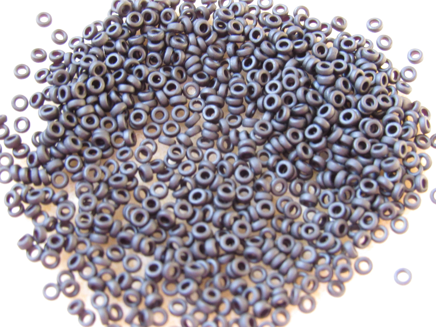 0401F - 2.2mm Miyuki Spacer Bead - Matte Black