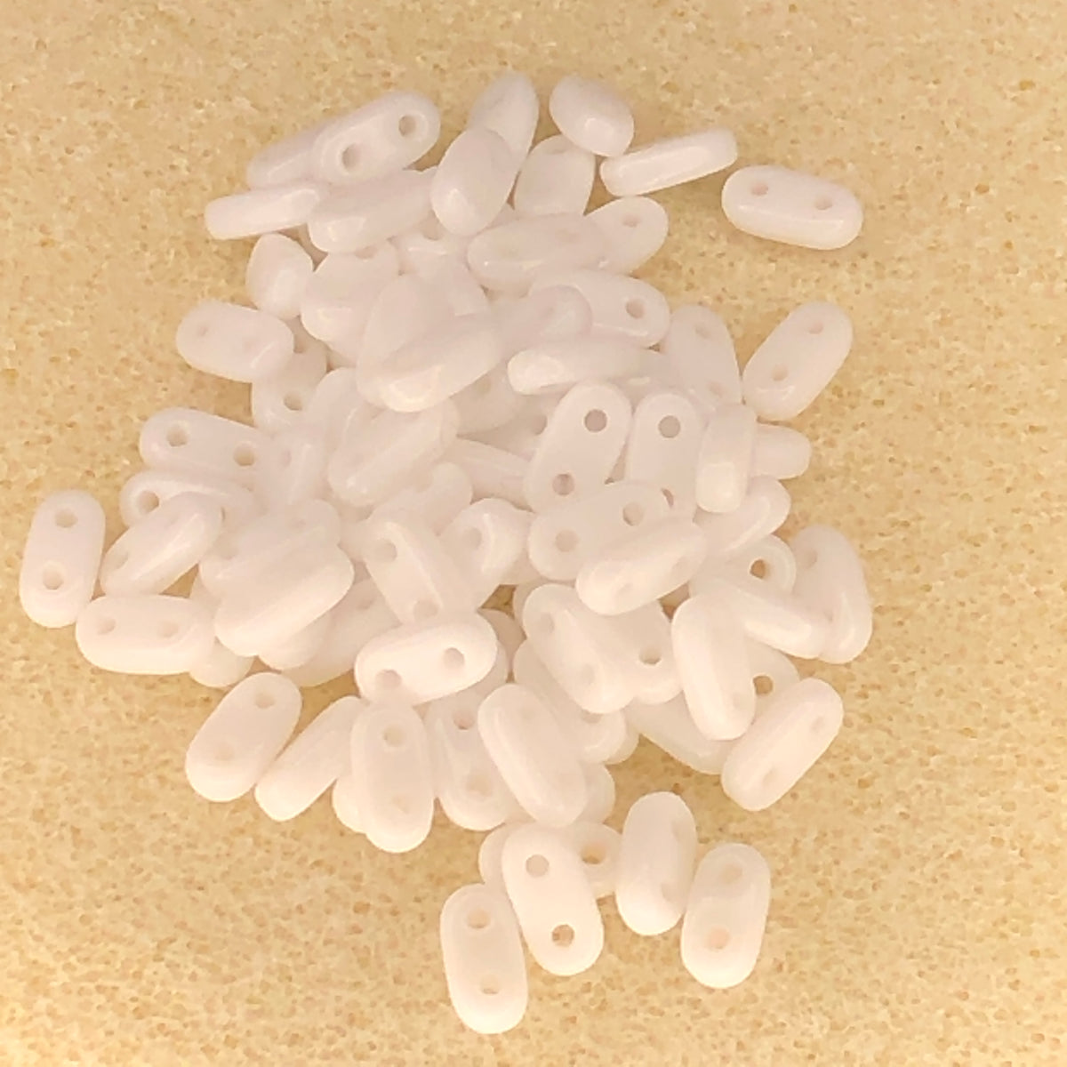 6x2mm CzechMates Bar - Opaque White