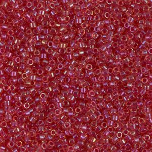 DB0062 - 11/0 Miyuki Delica Seed Bead - Lt Cranberry L/Lt Topaz Luster