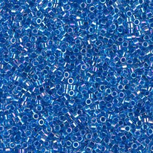 DB0077 - 11/0 Miyuki Delica Seed Beads - Lined Blue AB