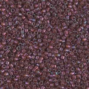 DB0129 - 11/0 Miyuki Delica Seed Bead - Mulberry Rainbow Gold Lstr