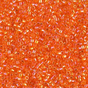 DB0151 - 11/0 Miyuki Delica Seed Bead - Transparent Orange AB