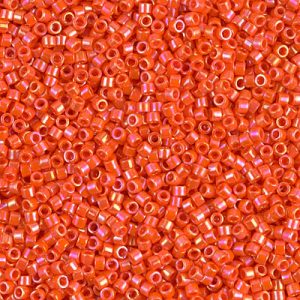 DB0161 - 11/0 Miyuki Delica Seed Bead - Opaque Orange AB