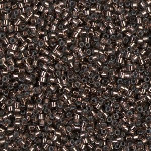 DB0184 - 11/0 Miyuki Delica Seed Bead - Silver Lined Dark Taupe