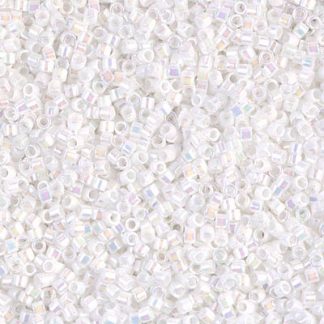DB0202 - 11/0 Miyuki Delica Seed Beads - White Pearl AB