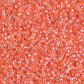 DB0235 - 11/0 Miyuki Delica Seed Bead-Crystal Lined Salmon Luster