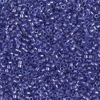 DB0284 - 11/0 Miyuki Delica Seed Beads-Sparkle Purple Lined Aqua Luster