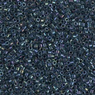 DB0286 - 11/0 Miyuki Delica Seed Beads-Midnight Blue Lined Aqua AB