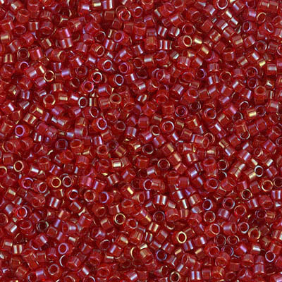 DB0295 - 11/0 Miyuki Delica Seed Bead - Lined Red AB