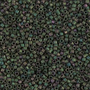 DB0327 - 11/0 Miyuki Delica Seed Beads - Matte Met Dark Green Iris