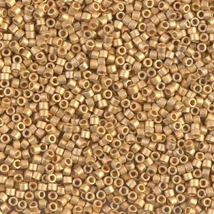 DB0331 - 11/0 Miyuki Delica Seed Beads - Matte 24Kt Gold Plated