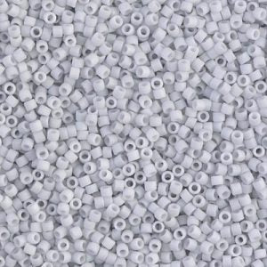 DB0357 - 11/0 Miyuki Delica Seed Beads - Mat Op Pale Blue Grey