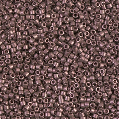 DB0462 - 11/0 Miyuki Delica Seed Bead - Nickel Plated Dyed Dark Grey/Mauve