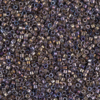 DB0542 - 11/0 Miyuki Delica Seed Bead - Palladium Amethyst Gold Iris