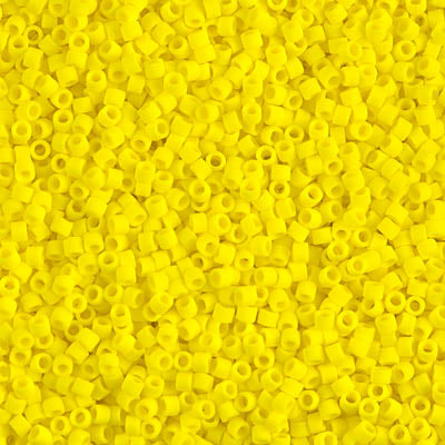 DB0751 - 11/0 Miyuki Delica Seed Bead - Opaque Matte Yellow