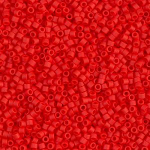 DB0757 - 11/0 Miyuki Delica Seed Beads - Mat Op Vermillion Red