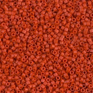DB0795 - 11/0 Miyuki Delica Seed Bead - Dyed SF Opaque Cinnabar