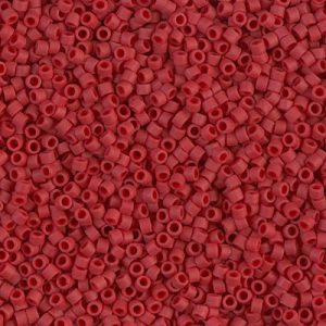 DB0796 - 11/0 Miyuki Delica Seed Bead - Dyed SF Opaque Red