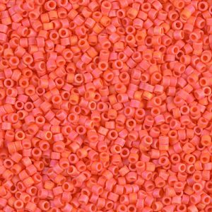 DB0872 - 11/0 Miyuki Delica Seed Beads - Mat Opaque Orange AB
