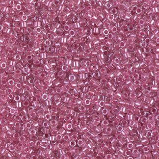 DB0902 - 11/0 Miyuki Delica Seed Bead-Sparkle Peony Pink L Crystal