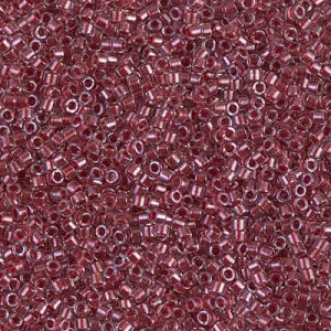 DB0924 - 11/0 Miyuki Delica Seed Beads - Sparkle Cranberry/L Crystal