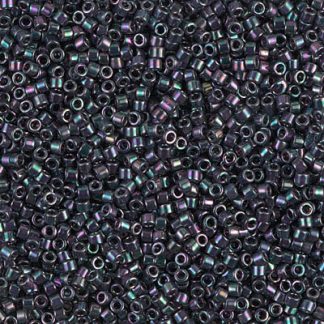 DB1001 - 11/0 Miyuki Delica Seed Beads-Metallic Plum Emerald Gold Iris