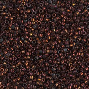 DB1002 - 11/0 Miyuki Delica Seed Bead - Met Drk Copper Gold Iris