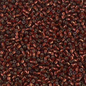 DB1202 - 11/0 Miyuki Delica Seed Beads-Silver Lined Dark Cranberry