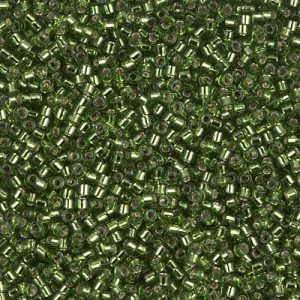 DB1207 - 11/0 Miyuki Delica Seed Bead - Silver Lined Olive