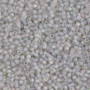 DB1286 - 11/0 Miyuki Delica Seed Bead-Matte Tr Grey Mist AB