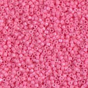 DB1371 - 11/0 Miyuki Delica Seed Beads - Dyed Opaque Carnation Pink