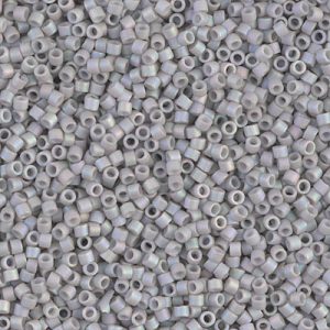 DB1528 - 11/0 Miyuki Delica Seed Beads - Mat Opaque Lt Smoke AB