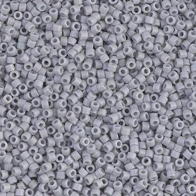 DB1598 - 11/0 Miyuki Delica Seed Beads - Matte Opaque Ghost Grey AB