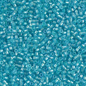 DB1708 - 11/0 Miyuki Delica Seed Beads-Mint Pearl Lined Ocean Blue