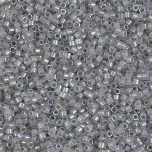 DB1770 - 11/0 Miyuki Delica Seed Beads - Sprkl Pewter Lined Opal AB