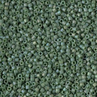 DB2312 - 11/0 Miyuki Delica Seed Beads-Mat Op Glazed Basil Green AB