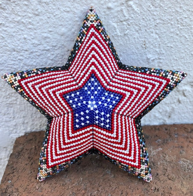 Spangled 3D Peyote Puffy Star