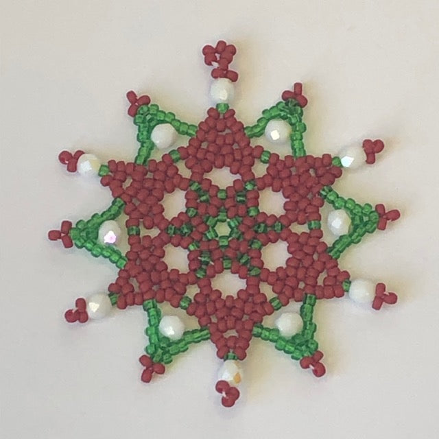 Kathleen Beaded Snowflake Pattern Tutorial – Owl Be Beading LLC