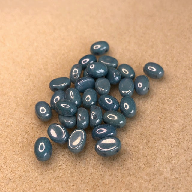 111623032 - 5x7mm Samos Par Puca - Opaque Blue Ceramic Look