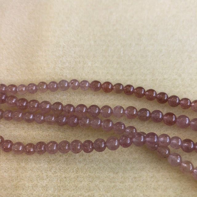 6mm Strawberry Quartz Smooth Round