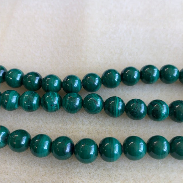 10mm Malachite Smooth Round