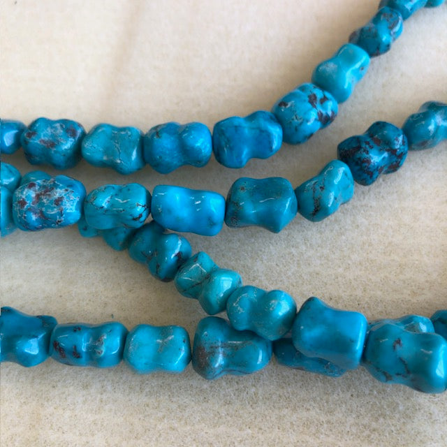 13x10mm Natural Turquoise Dog Bone