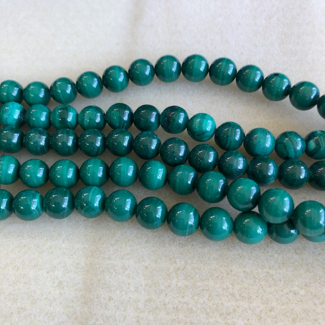 8mm Malachite Smooth Round