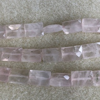 14x10mm Rose Quartz Faceted Rectangle