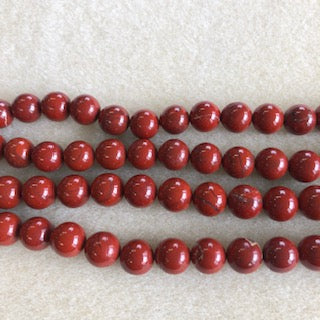 10mm Red Jasper Smooth Round