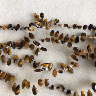 10x5mm Tiger Eye Faceted Teardop