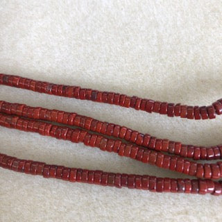 4x2mm Red Jasper Heishi