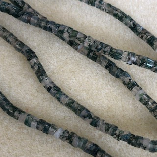 4x2mm Moss Agate Heishi
