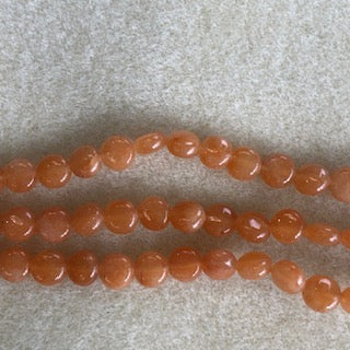 8mm Peach Aventurine Coin