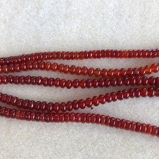 6x3mm Carnelian Rondelle